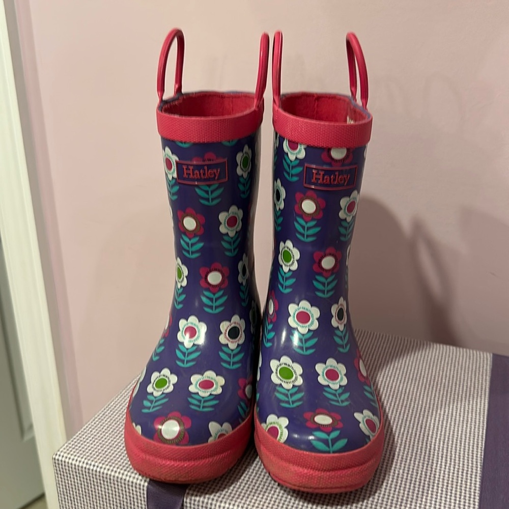 Hatley Girls Rainboots, Size 12, used but lots of life left!